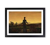 Friedrich Caspar David Woman Before The Rising Sun Framed Print | A2 Oak Framed Wall Art | Ready to Hang | Modern Nature Picture | Living Room Bedroom Lounge Office