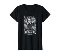 Friedrich Nietzsche Become Who You are Value Graphic T-Shirt, Women, Black, XL