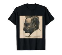 Friedrich Nietzsche ECCE Homo Philosopher Philosophy Thinker Value Graphic T-Shirt, Men, Black, M