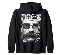 Friedrich Nietzsche Nietzscheanism Funny Pop Art Philosophy Zip Hoodie
