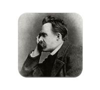 Friedrich Nietzsche Philosopher Celebrite Portrait Vintage Wooden Coaster - 1 Unit (95 x 95 mm)