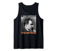 Friedrich Nietzsche's Sunny Outlook, German Philosophy Gift Tank Top