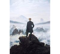 Friedrich Wanderer Above Sea Fog Painting Unframed Wall Art Print Poster Home Decor Premium