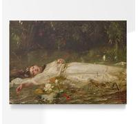 Friedrich Wilhelm Theodor Heyser Ophelia | Shakespeare's Hamlet Painting, Old Vintage Print, Fine Wall Art Poster, Artwork, Pictures