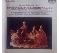 Friedrich Wühler-Violine, Klaus Schochow-1. Flöte, Burkhardt Schaeffer-2. Flöte, Fritz Sommer-Violoncello, Fritz Lang-1. Bratsche, Ernst Doberitz-2. Bratsche, Karl Richter-Cembalo - Bach: Brandenburgische Konzerte Nr. 3, 4 und 6