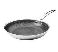 Frieling USA Black Cube Hybrid Stainless/Nonstick Cookware Fry Pan, 11-Inch