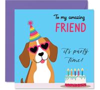 Friend Birthday Card, Doggy Party