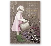 Friend Birthday Card - Female/For Her - Special Friend - Little Girl Watering Flowers - 'It Takes a Long Time to Grow a Friend As Special As You' - Eco-Friendly