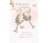 FRIEND Birthday Card from the Blooming Lovely range Wishing Well Studios