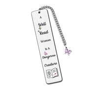 Friend Bookmarks Graduation Daughter Sister Appreciate Gift Women Bestie Go to University Encourage Keepsake Wife Girlfriend Birthday Gift Christmas Accessory A Well Read Woman Is A Dangerous Creature