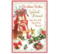 Friend Christmas Card - Festive Female Ladies - Size: 7.5" x 5.25" XFR-G
