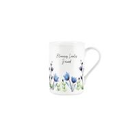 Friend Gift Mug - Blooming Lovely White Floral Bone China Tea Coffee Present Gift Mug
