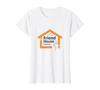 Friend House ToodEn Welcoming Community Logo T-Shirt, Women, White, L