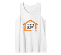Friend House ToodEn Welcoming Community Logo Tank Top, Men, White, L