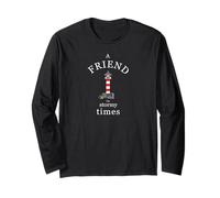 Friend in Stormy Times, Lighthouse Hand Drawing Long Sleeve T-Shirt