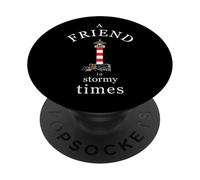Friend in stormy times, Lighthouse hand drawing PopSockets Adhesive PopGrip