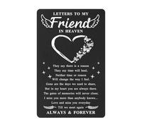 Friend Memorial Card- Letters to My Friend from Heaven Gifts- Sympathy Gift for Loss of Friend Remembrance Bereavement
