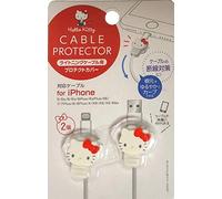 Friend Sanrio Hello Kitty Cable Protector Cell Phones Accessories 2pcs Set for iPhone (Lightning Cable)