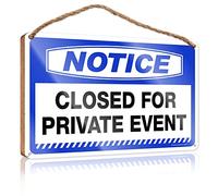 Friend Signs For Home Decor Notice Closed For Private Event Wooden Sign Fall Signs For Front Porch Bosses Day Decorations(23X35CM)