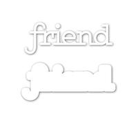 Friend Words Greetings Die-Cuts Metal Cutting Dies for Card Making Scrapbooking Stencil Embossing Crafts DIY Home Decoration Album Paper Card Gift Cards Decoration
