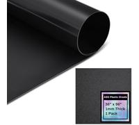Frienda 1 Pack 36" X 96" X 1mm ABS Black Plastic Sheet Two Sided Textured Thick DIY Materials Flexible Moldable Plastic Panel for DIY Home Decor, Automotive, Industrial, Handcrafts