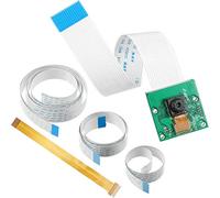 Frienda 1 Pcs Camera Video Module 5 Megapixel 1080p Mini Webcam Sensor OV5647, 5 Flexible Ribbon Cables 6/ 11.8/ 19.69/ 39.37" Flexible Ribbon for Pi 4, 6.3" Compatible with Raspberry Pi Zero