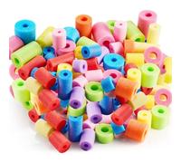 Frienda 100 Pcs Pool Noodles Bits Multicolor Craft Small Size Versatile Mixed Floating Pool Noodles Foam Rope Tube for Play or DIY Craft Multipurpose (Mixed Sizes,Macaron Colors)