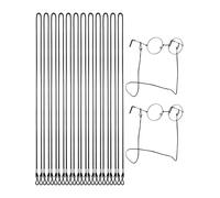 Frienda 12 Pieces Eyeglass Chains Nylon Sunglasses Strap Eyeglass Holder Adjustable Neck Cord Retainer Lanyard Glasses Retainer Strap Eyewear Holder for Women Men (Black)