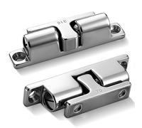 Frienda 2 Pack Marine Grade Stainless Steel Cabinet Tension Catch 70 mm Double Ball Tension Roller Catch Latch for Ship Hardware, Deck Installation, Cabinet, Closet & Furniture Door