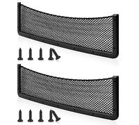 Frienda 2 Pcs ABS Plastic Frame Car Storage Net Bag Phone Car Mesh Net Holder RV Storage Boat Cargo Pocket Organizer Framed Mesh Pocket with Screws for Auto RV (32 x 8 Inch)