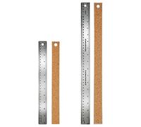Frienda 2 Pcs Metal Ruler Cork Backed 12 Inch and 18 Inch Stainless Steel Rulers with Cork Backing Non Slip Straight Measure Edge for Student Graduation School Supply