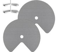 Frienda 2 Pcs Round Lazy Susan Shelf Liner Non Adhesive Non Slip Kitchen Cabinet Liners Gray 31 Inch