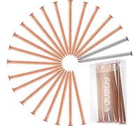 Frienda 20 Pcs Copper Nails for Killing Trees Stump Root 3.5 Inch Long Nail Spikes for Killing Tree, Stump Removal Spikes with 2 Pcs 3.5 Inch Large Steel Nails and 1 Pcs Storage Box