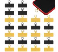 Frienda 24 Pcs Phone Tether Tab Universal Phone Case Insert for Strap and Charm Champagne Gold and Black 44lbs Load Capacity for Cellphone Strap