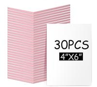 Frienda 30 Pack 4"x6" Rubber Stamp Carving Blocks Bulk Rubber Carving Linoleum Blocks for Printmaking Printing DIY Craft Project Supplies Soft Stamp for Beginners and Professional (White Pink)