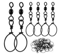 Frienda 36 Pcs Decoy Rigging Swivels with Large 1 1/8" Opening Stainless Steel Duck Coastlock Swivels Texas Rig Decoy Swivel Clips