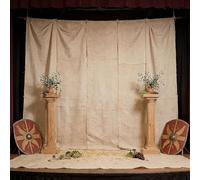 Frienda 4 Pcs Rome VBS Backdrop Decorations Holy Land Adventure VBS 2026 Photography Background Rustic Linen Backdrop Rome Party Supplies for Vacation Bible School Birthday Party Special Events Decor