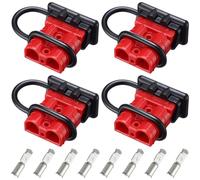 Frienda 4 Pieces 6-12 Gauge 50A Battery Quick Connector 12-36V Disconnect Wire Harness Plug Kit Battery Quick Connector Disconnect Plug for Motor Winch Trailer(50A)