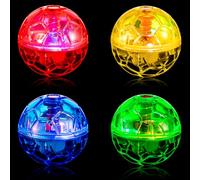 Frienda 4 Pieces Ghost Hunting Cat Ball Motion Light up Cat Balls LED Motion Activated Pet Ball Motion Light up Interactive Toys Pet Glowing Mini Running Exercise Ball Toys(Multicolored)
