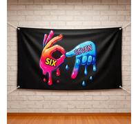 Frienda 6 7 Birthday Decorations 67 Me Me Photo Booth Backdrop Six Seven Party Background Banner Wall Decor