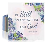 Frienda Be Still and Know Cocktail Napkins 3-ply 5x5 Inch Decoupage Supply | Christian Paper Napkins, Disposable for Birthday Party, Baby Shower Wedding Table, Religious Party Decoration Supplies