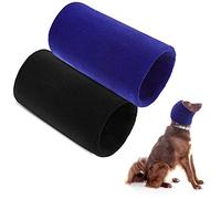 Frienda Dog Snood Neck and Ears Warmer - Pet Hoodie Ear Wrap - Warm Winter Hat Knit Headwear for Comfort, Anti-anxiety at Noise Place