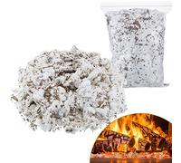 Frienda Glowing Embers Rock Wool Mixed with Vermiculite Crackling Ash for Gas Fireplace Realistic Fake Coals for Indoor Vented Gas Fireplace Gas Log Sets Insert Fire Pit Stoves (12 oz)