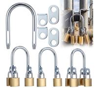 Frienda Multi-user Shared Access Locking System 4 Padlock Capacity Heavy Duty Gate Hasp, Weather Resistant Zinc Plated Carbon Steel Safe Box Alternative for Utility Gates, Fences, and Industrial Sites