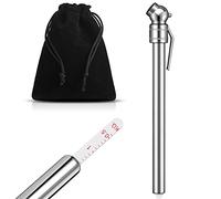 Frienda Portable Tire Pressure Gauge Pencil, Stainless Steel Tyre Pressure Pen, Auto Car Tire Pencil Tool with Storage Bag