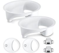 Frienda Urine Diverter Privy Complete Urine Separator with Stainless Steel Sink Lid for Compost Toilets, White (2 Pcs,Sink Strainer)