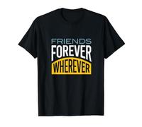 Friendcation, Friends Forever Wherever Value Graphic T-Shirt, Men, Black, XL