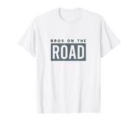 Friendcation Road Trip Bros on the Road Value Graphic T-Shirt, Men, White, S