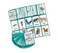 Friendly Animal Cards Vocabulary Animal Flashcards for Toddler to Develop Language Skills Through Visual Stimulation Fly Recognition Cards