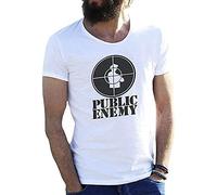 Friendly Bees Public Enemy Retro Vintage Mens T-Shirt White